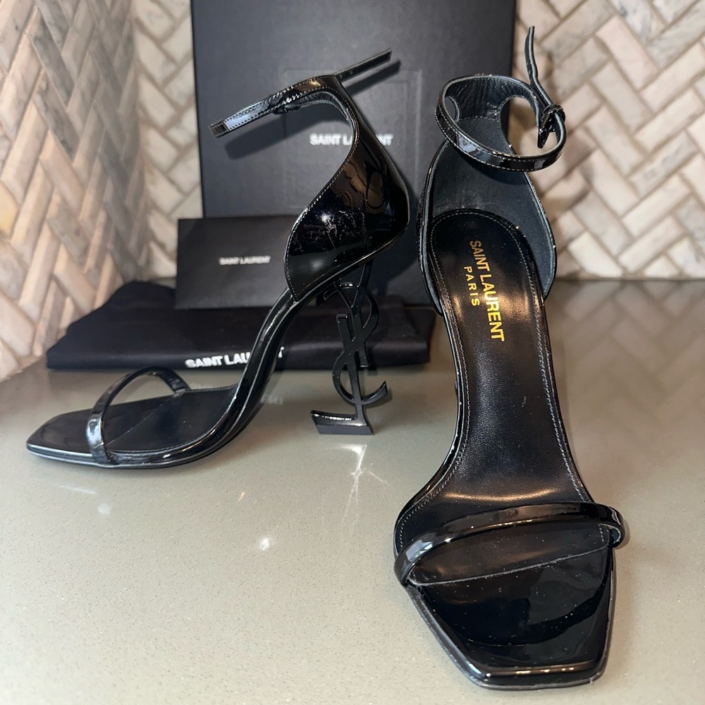 YSL Black Opyum Heels size 37 worn once